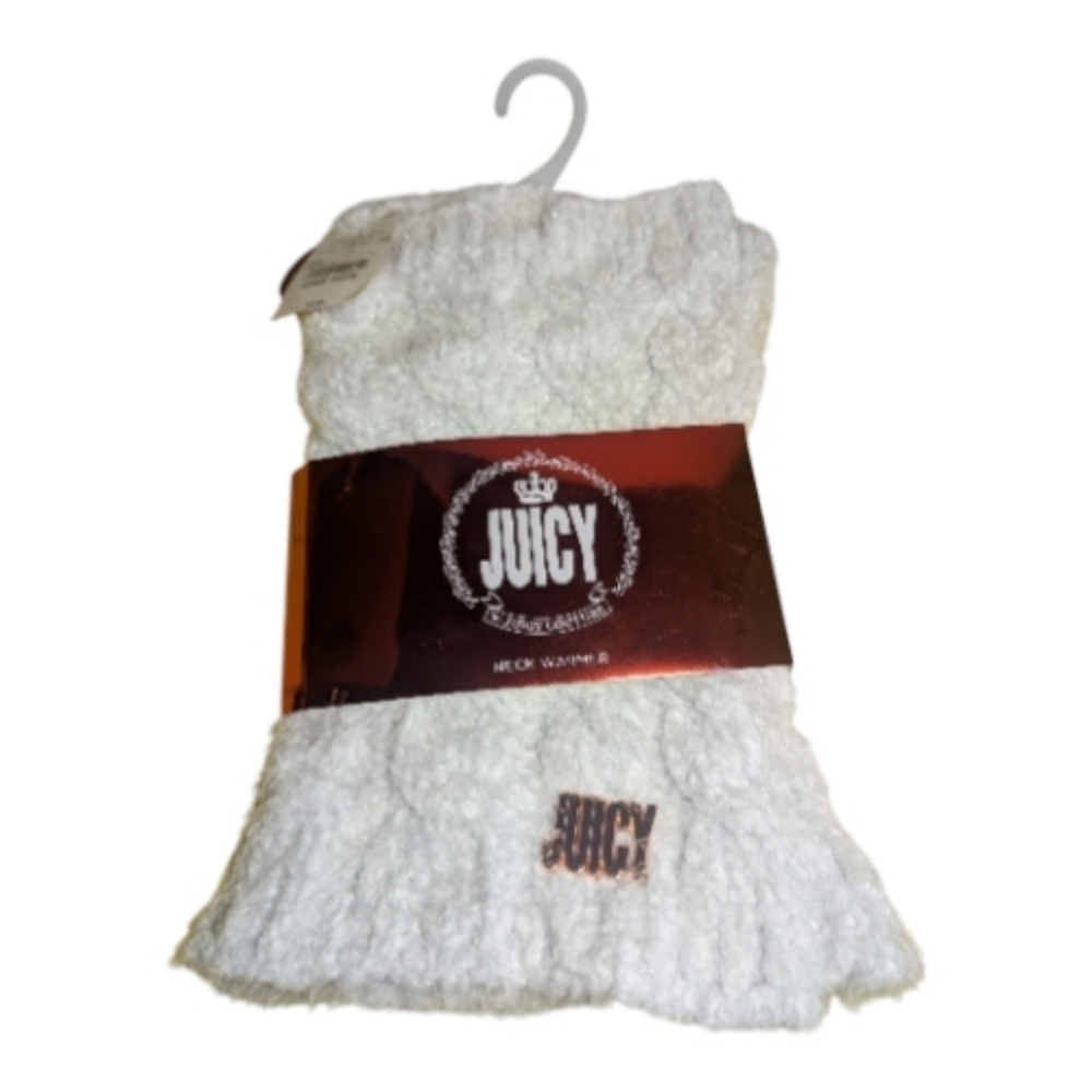 Juicy Couture Neck Warmer One Size White Silver - Picture 1 of 7